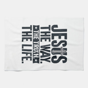 Linge De Cuisine Jésus Le Chemin La Vérité La Vie T-Shirt Chrétien