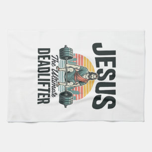 Linge De Cuisine Jésus l'haltérophile ultime vintage