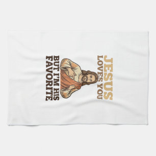 Linge De Cuisine Jésus Vous Aime Drôle Vintage Croyance Chemise Des
