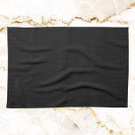 Linge De Cuisine Jet noir couleur solide<br><div class="desc">Jet noir couleur solide</div>