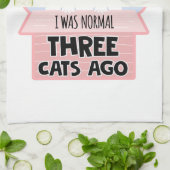 Linge De Cuisine J'Étais Normal Il Y A Trois Chats (Plié)
