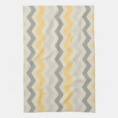 Linge De Cuisine Jeu de cuisine Zig Zag Gris et Jaune Chevron Strip (Vertical)