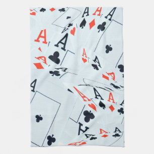 Linge De Cuisine "Jeu de la destinée : As superposés dans un mélang