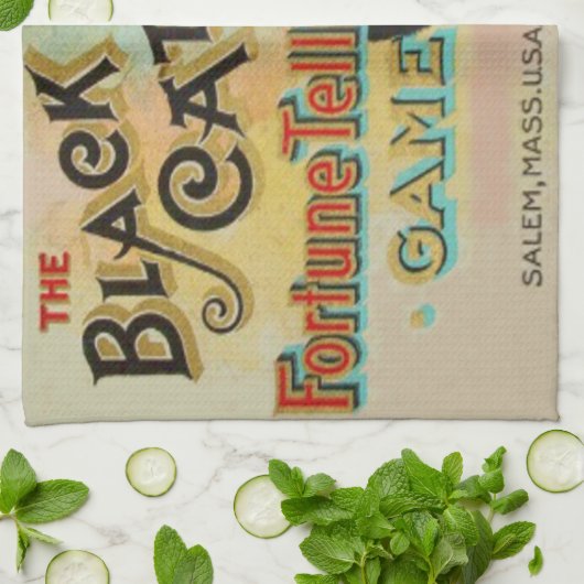 Linge De Cuisine Jeu de narration Fortune Chat Noir (Plié)