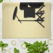 Linge De Cuisine Jeu de tambour monogramme or (Plié)