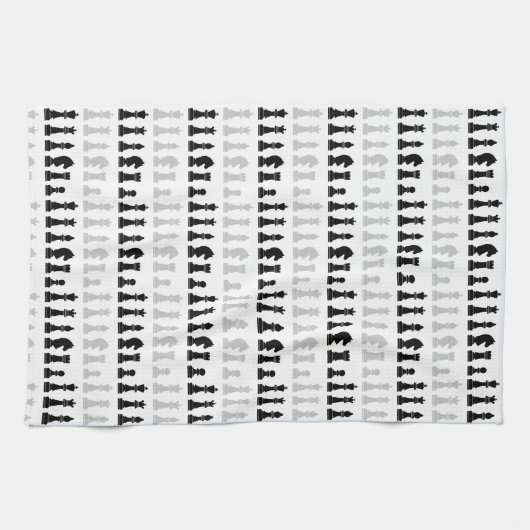 Linge De Cuisine Jeu d'échecs géométrique moderne Motif (Horizontal)