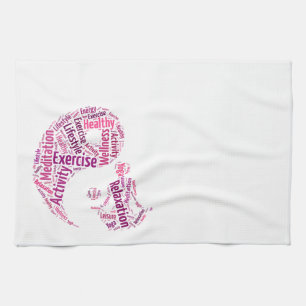 Linge De Cuisine Jeune fille pratiquant le yoga sous le symbole Yin