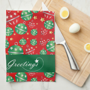 Linge De Cuisine Jingle Bell Motif d'ornement de Noël