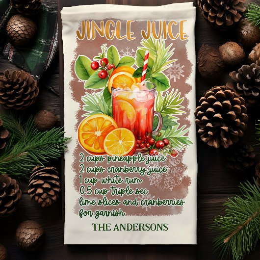 Linge De Cuisine Jingle Jus Cocktail de Noël Recette
