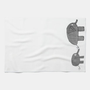 Linge De Cuisine JMCdesign Gray Elephant Towel
