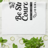 Linge De Cuisine Jo 1:9 Conception du Verset biblique -Soyez fort e (Plié)