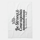 Linge De Cuisine Jo 1:9 Conception du Verset biblique -Soyez fort e (Vertical)