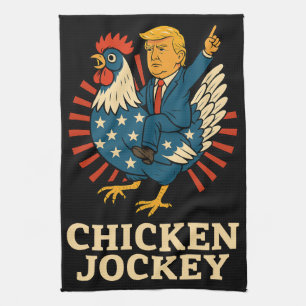 Linge De Cuisine Jockey de poulet Trump Mème amusant