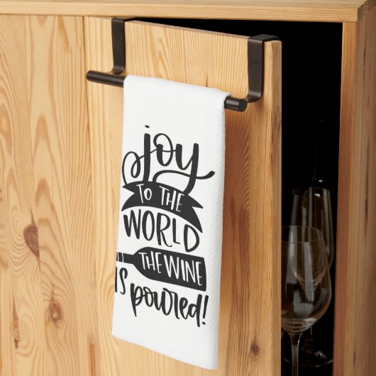 Linge De Cuisine Joie Amusante Le Vin Est Ravi (Pliage en tiers)