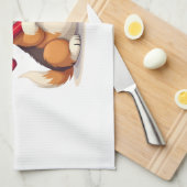 Linge De Cuisine Joie de Corgi Candy Cane (Quart Plié)