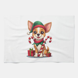 Linge De Cuisine Joie de Noël de Chihuahua