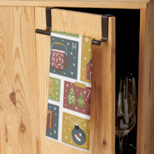 Linge De Cuisine Joie des Fêtes Calendrier de l'Avent Noël Hygge