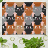 Linge De Cuisine Joli Amoureux des chats Feline Kittens (Plié)