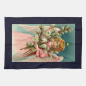 Linge De Cuisine Joli Ange En Robe Rose (Horizontal)