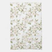 Linge De Cuisine Joli arbre à fleurs crème (Vertical)