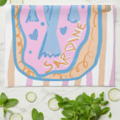 Linge De Cuisine Joli Art de Sardine (Plié)