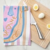Linge De Cuisine Joli Art de Sardine (Quart Plié)
