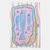 Linge De Cuisine Joli Art de Sardine (Vertical)