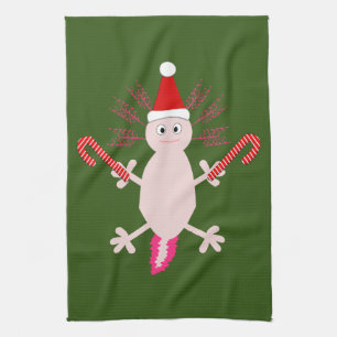 Linge De Cuisine Joli Axolotl de Noël