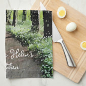 Linge De Cuisine Joli bois personnalisé (Quart Plié)