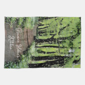 Linge De Cuisine Joli bois personnalisé (Horizontal)