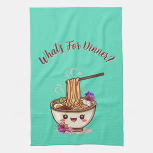 Linge De Cuisine Joli bol de ramen vert menthe "Qu'est-ce que c'est