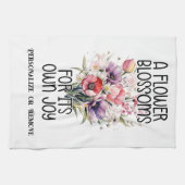 Linge De Cuisine Joli bouquet de fleurs avec citation inspirante (Horizontal)