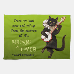 Linge De Cuisine Joli chat musical Deux moyens de refuge Schweitzer