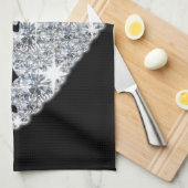 Linge De Cuisine Joli coeur en diamant d'argent J'aime bling (Quart Plié)