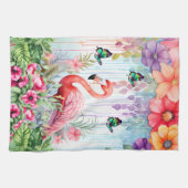 Linge De Cuisine Joli Flamant rose tropical (Horizontal)