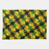 Linge De Cuisine Joli Fleur sauvage Jaune Motif Abstrait (Horizontal)