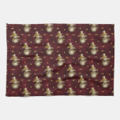 Linge De Cuisine Joli Golden Snowman (Horizontal)