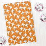 Linge De Cuisine Joli Halloween Ghost Orange<br><div class="desc">Beaucoup de petits fantômes blancs sur un arrière - plan orange. Un motif amusant pour ceux qui aiment les choses mignonnes et éffrayantes. Particulièrement bon pour Halloween. Art original de Nic Squirrell.</div>