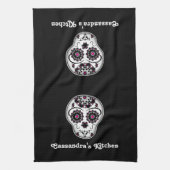 Linge De Cuisine Joli jour du crâne de sucre mort (Vertical)