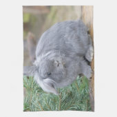 Linge De Cuisine Joli lapin gris (Vertical)