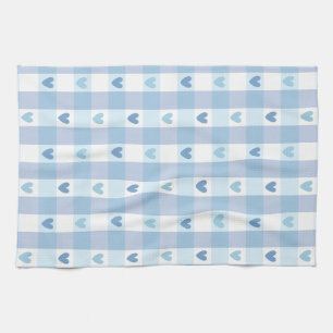 Linge De Cuisine Joli motif amour à carreaux pastel