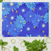 Linge De Cuisine Joli Motif Blue Daisy (Plié)