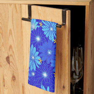 Linge De Cuisine Joli Motif Blue Daisy