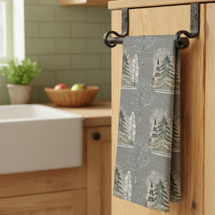 Linge De Cuisine Joli Motif de Noël hiver Vintage
