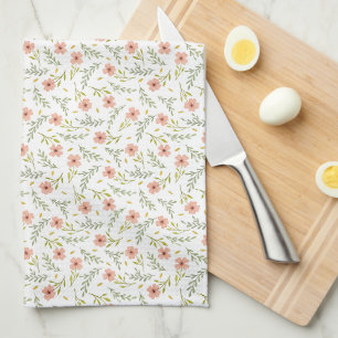 Linge De Cuisine Joli Motif Floral Léger en Aquarelle Mignon