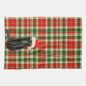 Linge De Cuisine Joli Noël Chat Noir Vacances Plaid (Horizontal)