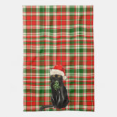 Linge De Cuisine Joli Noël Chat Noir Vacances Plaid (Vertical)