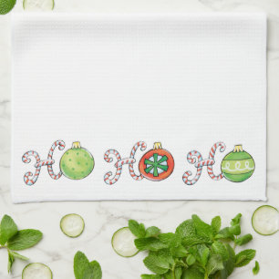 Linge De Cuisine Joli Noël Ho Ho Ho, Sucres de canne Ornements