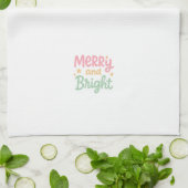 Linge De Cuisine Joli Noël moderne coloré (Plié)