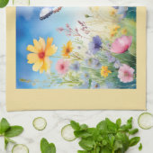 Linge De Cuisine Joli papillon d'aquarelle dans le jardin des papil (Plié)